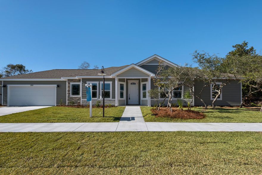 Ocean Mist is an incredible gated beach neighborhood with sidewalks, underground utilities and a neighborhood pool. Only 24 homes will be built. 18 have already been sold. Conveniently located South of Hwy 98 nearBid A Wee off Lantana St. Less than half a mile to the beach and 1.8 miles to Pier Park. This home is the Windsong model with 3 BR/2 baths and 1,503 SF. It will be loaded with upgrades. Porcelain tile, custom cabinets, custom trim... Under construction, beautiful finishes, 9'ceilings, granite counter tops in kitchen and baths, one level home, luxurious master bath, 2 car garage, large concrete patio, completely landscaped and window storm covers included. Model home open every day. Stop by and compare Ocean Mist to any other new construction.