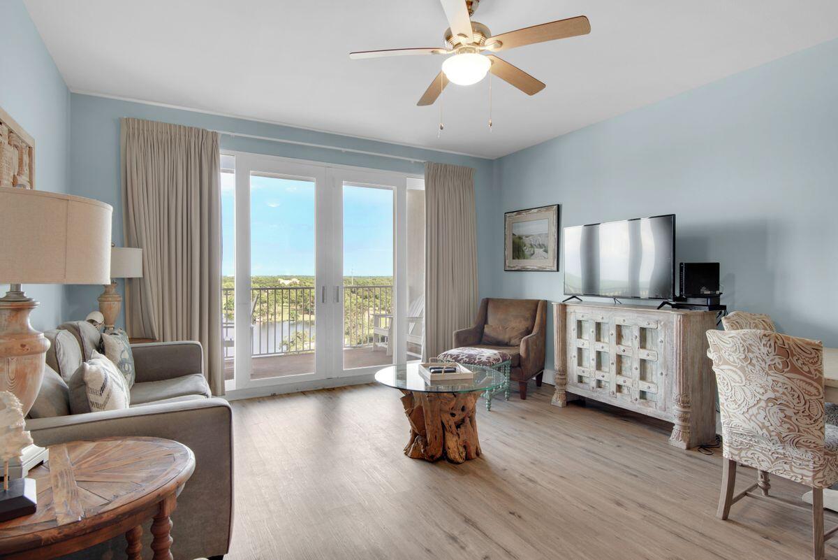 Flawlessly decorated with coastal decor, this two bedroom condo at Laketown Wharf is being offered fully furnished and turnkey ready. Located across the street from the emerald green waters of the Gulf of Mexico, unit 1028 features two full bedrooms, two full bathrooms, a bunk room and serene views from its 10th floor balcony. Notable features include a large lakefront master bedroom, stainless steel appliances, an open concept floor plan and granite countertops. This would be a phenomenal investment opportunity with gross annual rental income projected at $32,000. Laketown Wharf is full of endless amenities including five pools, a state-of-the-art fitness center, covered parking, mini golf, on-site dining and shopping, 52,000 square feet of lakefront boardwalk and meeting spaces for large