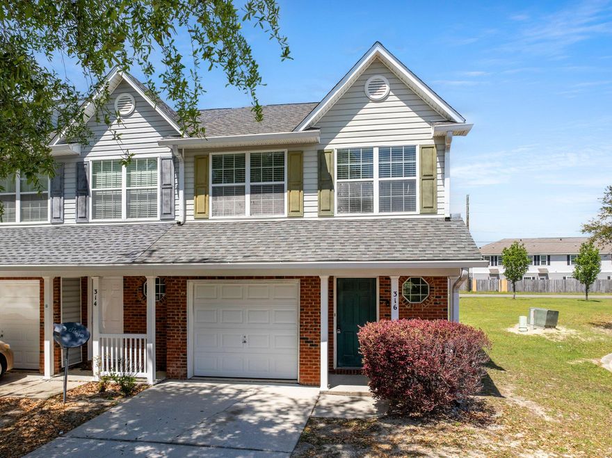 Welcome home to this updated spacious 3 bedroom, 2 and a half bath townhome right in the heart of Crestview New roof in December. New paint. New carpet on stairway. Appliances purchased in the last two years .This townhome has such a great layout with plenty of room downstairs for the kitchen, dining, and family room as well as a half bath. Upstairs you will find a spacious master bedroom with a master bath and two more bedrooms and a laundry room. One car garage as well as parking in the driveway. Check out the corner lot with lots of space at the front, side, and back of this home. Easy commute to Eglin AFB, Duke Field, and 7th SPG.