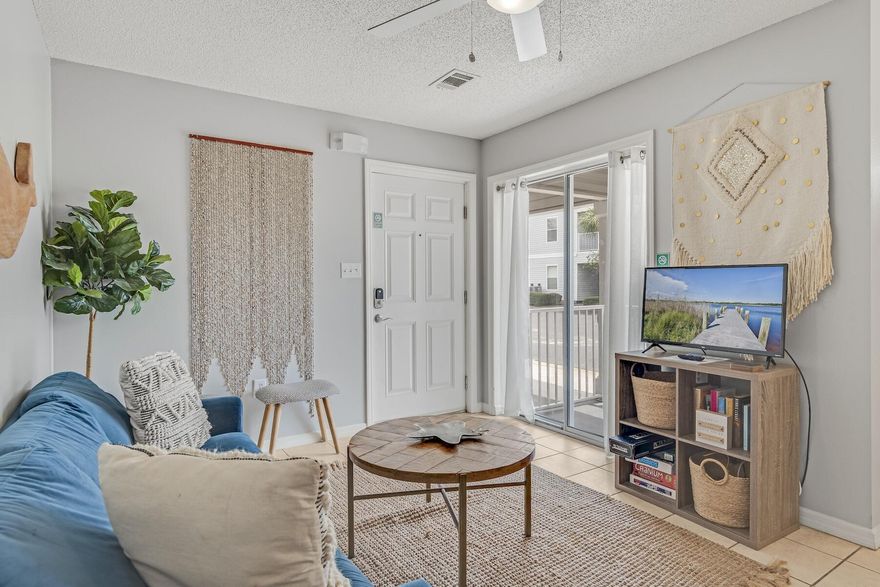 This amazing two-bedroom, two-bathroom condo in the heart of Seagrove Beach along Scenic 30A is for sale and being sold fully furnished. Located South of Scenic 30A, this newly updated, first-floor condo is a short jaunt to the beach or the community pool at Beachside Villas. Enjoy the golf cart trolly to your private 2 acre private beach. The kitchen has quartz countertops, new backsplash and stainless appliances. Updated furnishings highlight this tasteful beach condo. Tile floors run throughout the living areas. Beachside Villas has two community pools (one seasonally heated), tennis courts, shuffleboard and excellent proximity to the white sandy beach. Enjoy Seaside shops and restaurants nearby as well as Seagrove.