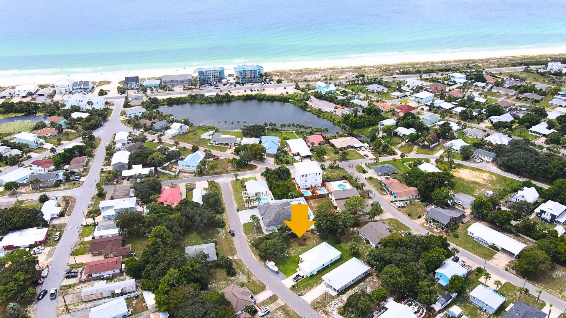 Located on the West End of Panama City Beach this 64x100 lot is in prime location for the beach home of your dreams. 0.2 miles from the Gulf of Mexico, the beautiful white sandy beaches will be your new normal! With local entertainment, restaurants, and adventures all within a short drive. You can spend the day shopping and eating at any of the amazing spots in Pier Park, go golfing at the new Topgolf under construction now or spend your days in the sun at 'The Worlds Most Beautiful Beaches'. Sewer connection is located on the front of the property. Short term rental allowed.