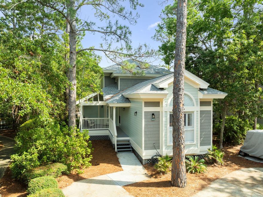 This high-performing vacation rental in Sandestin's Baypine neighborhood just got a major refresh! The exterior has been completely repainted, giving the home a crisp, coastal feel that looks amazing. Located on a beautiful tree-lined street, this 3-bedroom, 3-bath home offers an unbeatable location within easy walking distance to the Village of Baytowne Wharf, Sandestin Tennis & Pickleball Center, and the Phil Hummel Community Pool. Your vacation experience includes access to Sandestin Beach, 3 golf courses, quality dining and shopping both on the resort and nearby. You'll find a spacious layout with an open kitchen/dining/living area opening up to a BIG screened porch overlooking a lake. There are 2 bedrooms downstairs (one with custom built-in bunks) and the primary bedroom upstairs with a balcony. Whether you're seeking a strong investment property or a second home, this home offers rental-ready value in one of the most desirable areas of Sandestin. Find your next chapter here in Sandestin!