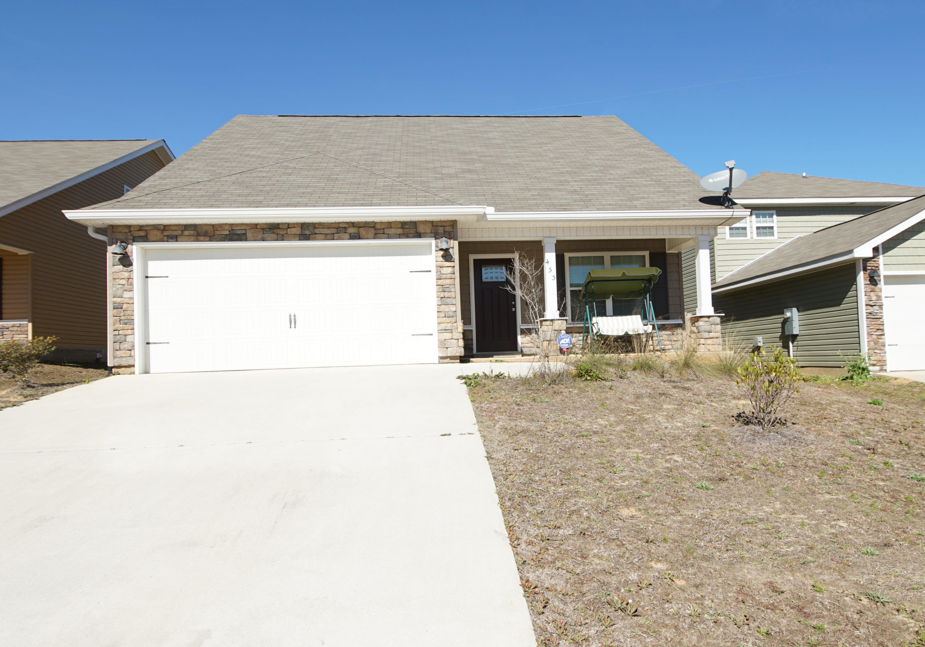 Enter this beautiful home located in the desirable Stillwell Estates subdivision! This home features 5 bedrooms and 2.5 baths/ 1959 sq ft. Enter the home through a covered patio with beautiful stone design and pillars! Open floor plan with living room leading into kitchen! Beautiful granite counter tops with a breakfast bar that seats 4! All stainless steel and black appliances, built in microwave, beautiful white cabinets! Large dining area leads you out to the large fenced in backyard and covered patio which is great for grilling out! Master suite on the bottom floor with walk-in closet. Bathroom features double vanities, garden tub & separate shower. You also have a guest half bath downstairs as well as laundry inside the home! Two car garage! The ensuite master bathroom features a garden tub, walk-in shower, expresso vanity with vessel sinks, a walk in closet and beautiful vanity lights. There is also a half bath downstairs and a laundry room! Upstairs there are 4 additional bedrooms and one full bath. The home has a 2-car garage and a fenced in backyard!