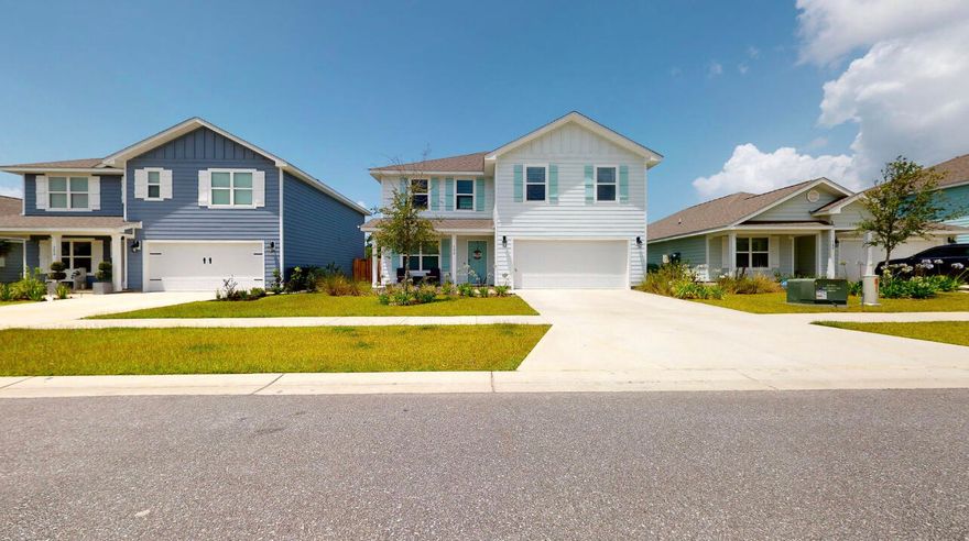 Available Now!Welcome to Mill Cottages in Hammock Bay! Hammock Bay features bike trails, playgrounds, disc golf, beautiful landscaping, pickle ball courts and THREE pools! Visit the convenient General Store or spend time on the Green featuring holiday events, farmers markets, any many more!This two story 4 bed 2.5 bath home was built in 2021 and is ready for it's next occupant. The Galen plan offers four spacious bedrooms (plus one flex room on main level), including a large master bedroom with sizable walk in closet, master ensuite featuring separate soaker tub, shower and double vanity sinks. The large open area on the main level is great area for guests to hang out or enjoy your covered patio and backyard accessed by French doors with preserve privacy on the rear property line.