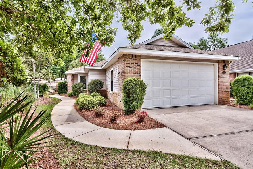 A rarity!- lakefront in the popular residential Sandestin community of Deerwood. Customized by the owners at construction, this 3 bedroom/3 bath home is over 2100 sq. ft., on one level, providing easy living for families large and small. The deck beckons all times of the day to fish, relax and watch the herons and egrets or let the kids feed the turtles. Inside the gleaming kitchen features a work island and abundant counter space. The gas fireplace is perfect for cool evenings and is the focal point of the open concept living area. The sunroom overlooks the lake and provides casual living space. The split floor plan gives extra privacy. The open area of the living/dining rooms is perfect for entertaining. Deerwood is an intimate community that is convenient to all Sandestin offers.