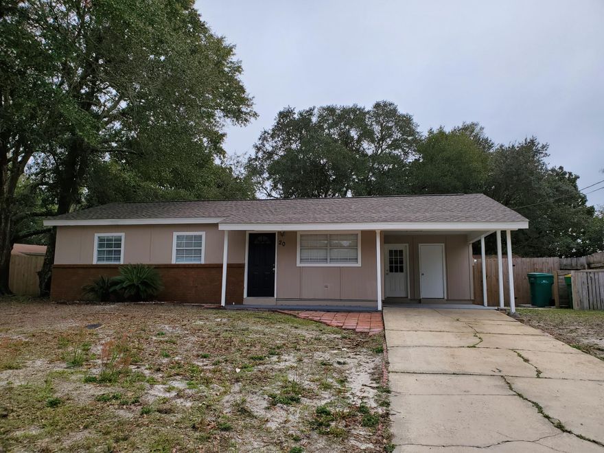 Welcome home! This 3 bedroom 1 bath home has been recently updated and is ready for immediate move-in! This property features new tile flooring throughout, new roof, new HVAC, fresh paint, brand new kitchen with granite countertops and stainless steel appliances, and more! Beautiful custom walk-in shower with glass doors. Huge fenced in back yard. Spacious laundry room. One car carport. This would make the perfect rental property or family home. Vacant and easy to show.