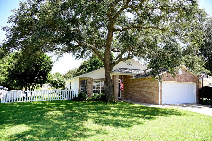 What a great time to buy! Low interest rates and high rental prices make this affordable house the perfect fit for a family looking for GREAT schools..convenient location..and a premier neighborhood in Bluewater Bay. Home has new paint throughout, and features vaulted ceilings to create the fresh & airy feel that buyers look for in the Sunshine State!  Updated hardware on all doors/cabinets/drawers complete the modern feel of this beautiful home.  Featuring an open floor plan, the eat-in kitchen overlooks a dining area & very large family room. An extra room off the kitchen & master bedroom allow for additional living space that can easily be an office, sitting room, etc.  3 spacious bedrooms with plenty of closet space. Conveniently located laundry room leads to the 2 car garage.