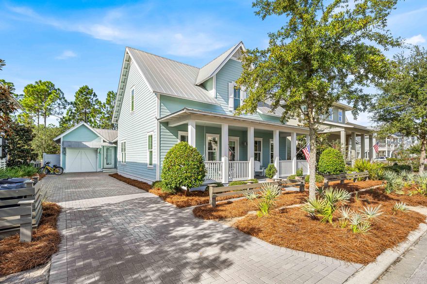 Discover your dream retreat in the quiet and exclusive Cedar Woods section of Watercolor! This stunning custom home is not only affordably priced but also perfect for families seeking a tranquil lifestyle. Ideally situated just moments from Publix and a quick bike ride to the beach or the vibrant Camp Watercolor, complete with its enticing lazy river, this property is a rare find.Backing up to a lush nature preserve, this home offers unparalleled privacy. Built by renowned Huff Builders, this residence has been lovingly maintained by current owner and has been strategically rented--showcasing pride of ownership in every detail. As you enter, you're immediately struck by the abundance of natural light flooding the space, enhanced by sun-bleached, stone-washed oak floors and an abundance of windows throughout.
The thoughtfully designed layout includes a spacious master suite and a guest bedroom on the first floor, both featuring en suite bathrooms for added convenience. Upstairs, you'll find three additional bedrooms, two of which also have en suite baths. The third bedroom is a delightful bunk room equipped with built-ins accommodating four, perfect for the kids or guests.
Entertain in style in the large open upstairs space, currently utilized as a playroom and featuring beautiful built-in bookcases. The chef's kitchen is a culinary delight, showcasing top-grade granite countertops and high-end GE Monogram appliances. A wet bar with a U-Line wine cooler makes entertaining effortless.
Enjoy year-round comfort with a dual 18-SEER HVAC system and dual Rheem tankless water heaters. The expansive screened porch, complete with a gas fireplace, offers a peaceful retreat overlooking the nature preserve, while the adjoining open deck with a natural gas hookup is perfect for grilling and outdoor gatherings.
Additional features include impact glass windows and doors, dark gray slate tiles in the sand room, laundry room, and half bath, plus an extra-long garage capable of accommodating a truck or small car alongside a golf cart. For outdoor enthusiasts, an enclosed outdoor shower with endless hot water and bike racks for up to six bikes add convenience to your beach lifestyle.
The fenced backyard, with two gates for easy access, offers a safe play area for children and pets. Relax on the charming front porch, equipped with two three-seater swings, providing ample space for family and friends to unwind.
This immaculate home combines luxury, privacy, and a prime location in Watercolordon't miss your opportunity to make it yours! Schedule your private showing today and step into a life of comfort and tranquility.
