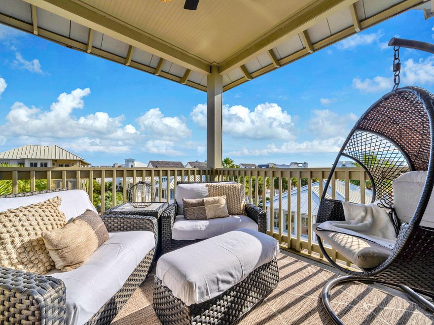 Luxury townhome south of 30A.  Gated with gulf views, beach access. Over 2,000 square feet plus two car garage. Located in a gated community south of 30A, this beautifully maintained townhome is looking for the perfect owner. Sold fully furnished with some minor exclusions, and is turnkey ready. So whether it be the business savvy investor, the second home searcher, or someone looking for their primary residence, this property has a lot to offer. The plantation shutters, wood flooring throughout, and the inviting patios give you that beach bungalow feel while the granite countertops, lavish bathroom vanities, and ornate fixtures found throughout the home remind you of its elegance. On the 1st floor you will find the first of two guest suites, with private bathroom and owner's walk-in clos On the 2nd floor you have the open living and entertaining area with two covered patios and a balcony, as well as a full bathroom with walk-in shower. The kitchen features all stainless steel appliances, granite countertops, and large kitchen island. On the 3rd floor you will find the second guest suite with private bathroom, washer/dryer closet, and your primary suite. The primary suite boasts both a balcony and covered patio with private seating area and Gulf views. The master bath features a walk-in shower as well as a spacious walk-in closet with built-in shelving. 

The community of Sunset Beach is located in the larger community of the Villas at Sunset Beach where the owners and visitors of Sunset Beach may use the community pool as well as access the beach. Supremely located south of 30A and between Alys Beach and Rosemary Beach.  Easily stroll or ride to nearby restaurants and entertainment. Heading to the West you have the beautiful modern Mediterranean elegance of Alys Beach while heading to the East you can enjoy the lush greenery and European-inspired architecture of Rosemary Beach. Don't wait, make an appointment to show Sunset Beach Unit 1 TODAY!