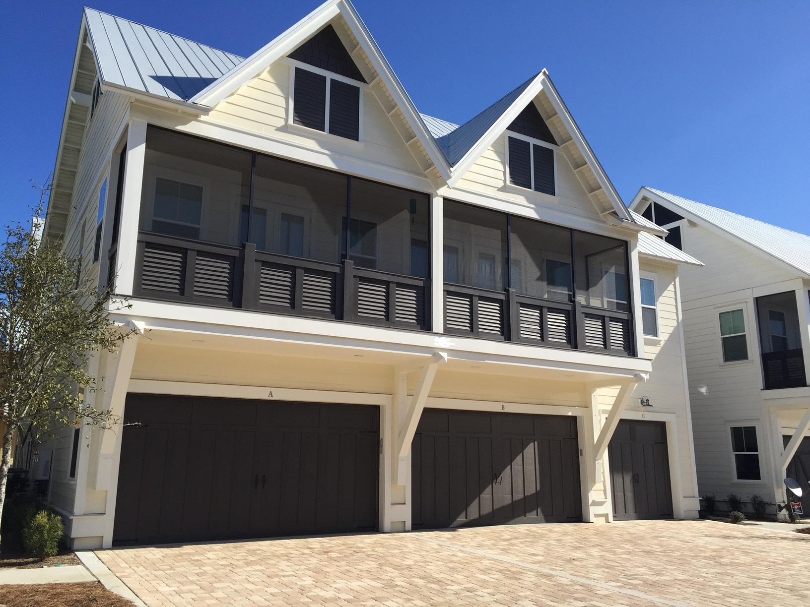 The Cozumel Triplex Townhome floor plan is uniquely designed to feature 3 bedrooms and 2.5 bathrooms with a 2 car garage. Home features include 10ft Ceilings, hardwood floors, granite countertops, and stainless steel appliances to name a few. The Town of Prominence is located on HWY 30A between Seagrove and Alys Beach. Residents will enjoy easy access to a beautiful Town Center, Resort style pools, Fitness Center and Private Shuttle Service to the beaches of 30A. ''The Hub,'' the community's town center includes restaurants, shops, and an amphitheater with covered event pavilion, a cinema screen for movies as well as a stage for concerts and events.