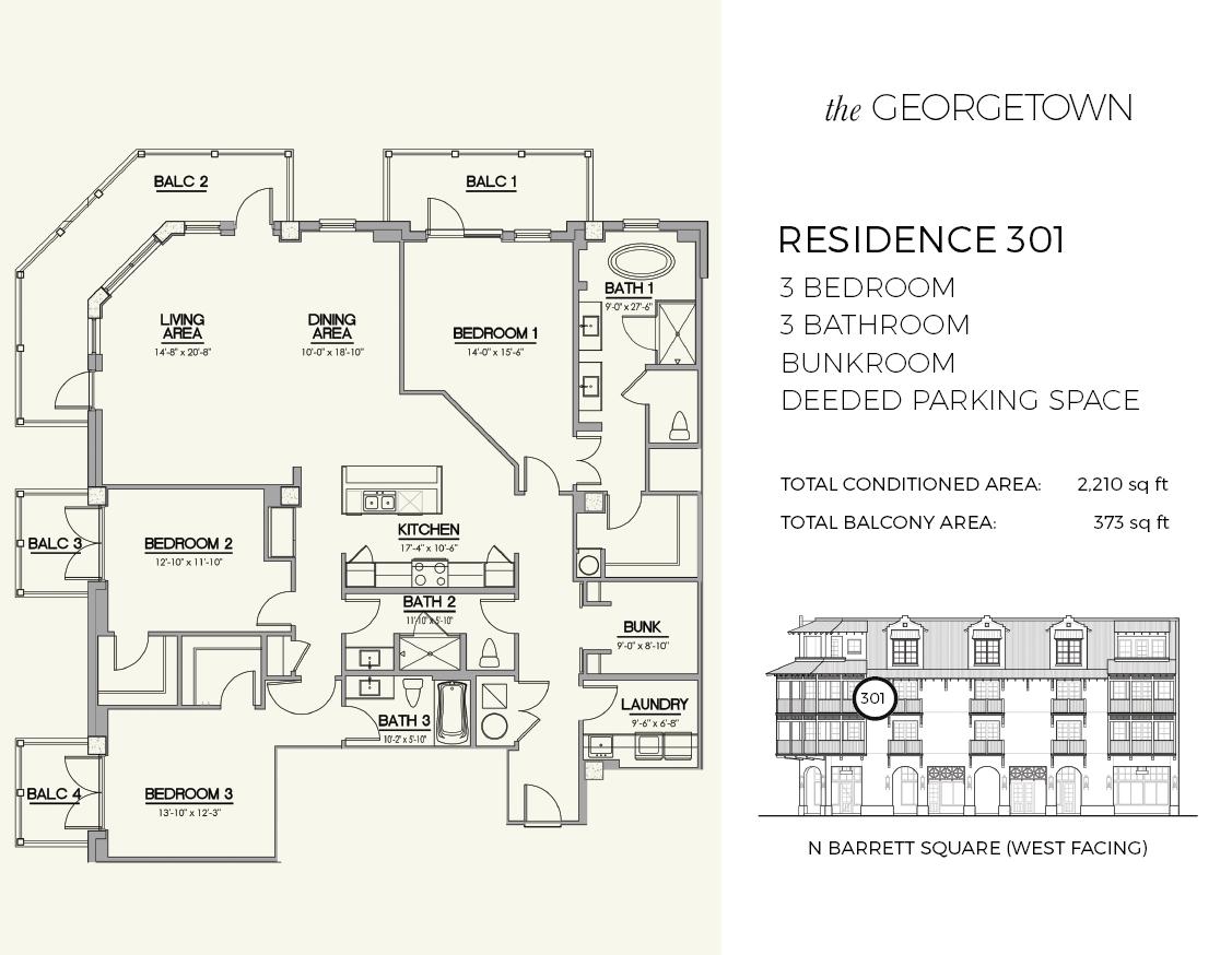 Rosemary Beach, The Georgetown - Residential