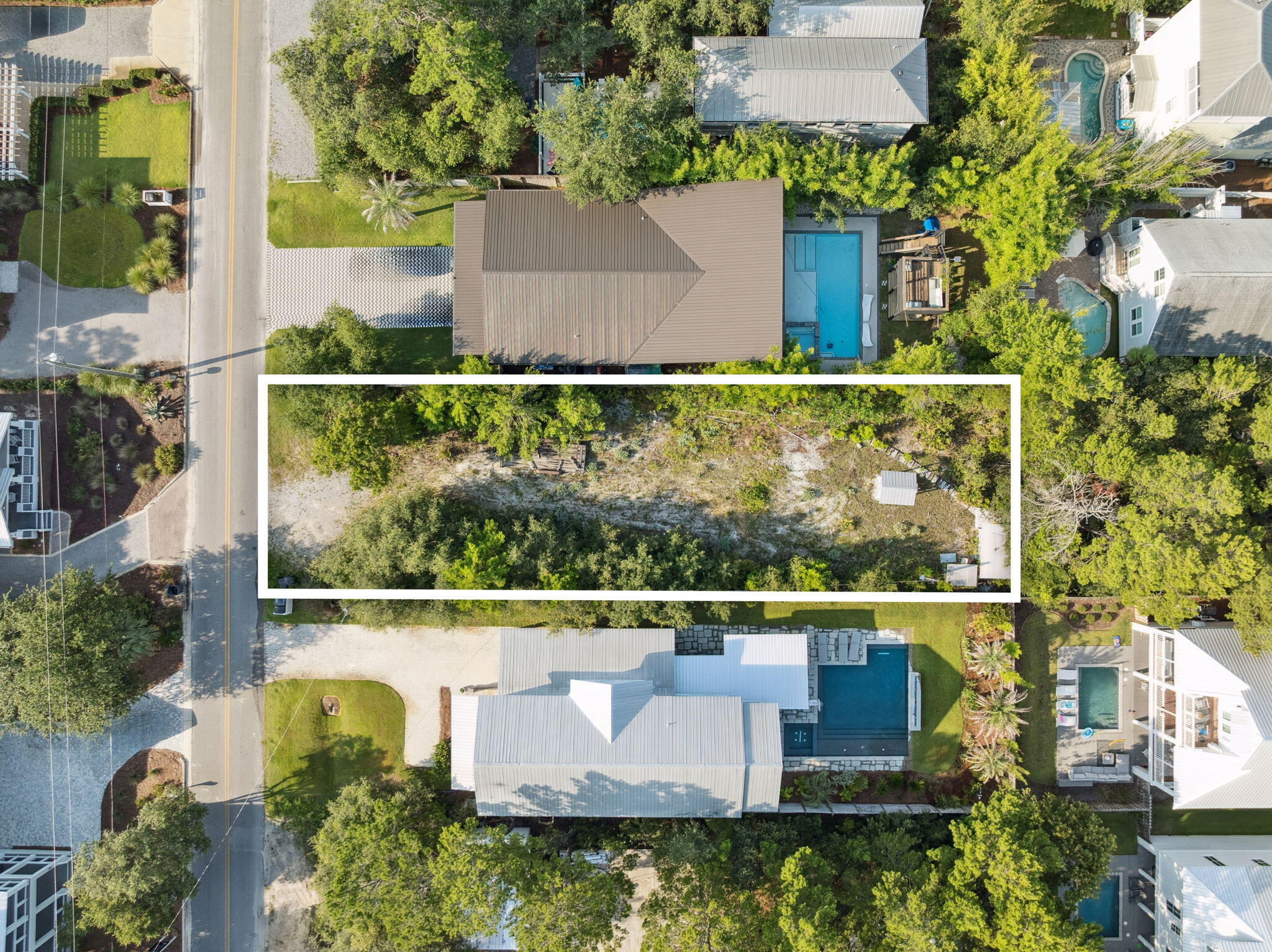 Prime Development Opportunity South of 30A - High & Dry in Seagrove's Eastern Lake Area. Positioned just steps from a large public beach accesses, this 50' x 150' lot offers a rare opportunity to build in a high-demand, no-HOA neighborhood south of Scenic 30A. Flat, high, and mostly cleared, the property is development-ready with no build-out time restrictions--ideal for spec homes or long-term investment.Located in the heart of Seagrove's Eastern Lake area, the lot is directly adjacent to the walk/bike path and within easy reach of local favorites including shops, dining, and the scenic state park trails just across 30A. Seaside is a quick 2.5-mile bike ride or drive away, making this a prime location for buyers seeking the quintessential 30A lifestyle. Whether you're building a custom beach retreat or looking for a smart investment play, this flat, build-ready lot delivers on both location and potential.