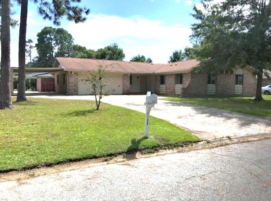 Need parking space? This is the home for you! Great 3/2 located in the heart of Niceville sits on a large corner lot and offers 2 living areas, Stone fireplace, spacious kitchen, laundry room, cover back patio and lots of parking. 2 car garage, carport & RV parking to fit your needs. Owner will consider pets on a case by case basis. Any pet must be spayed/neutered and housebroken, requires a $250 non-refundable pet fee and a $250 refundable pet deposit. NO smoking. Any person 18 years old or older must complete separate applications.