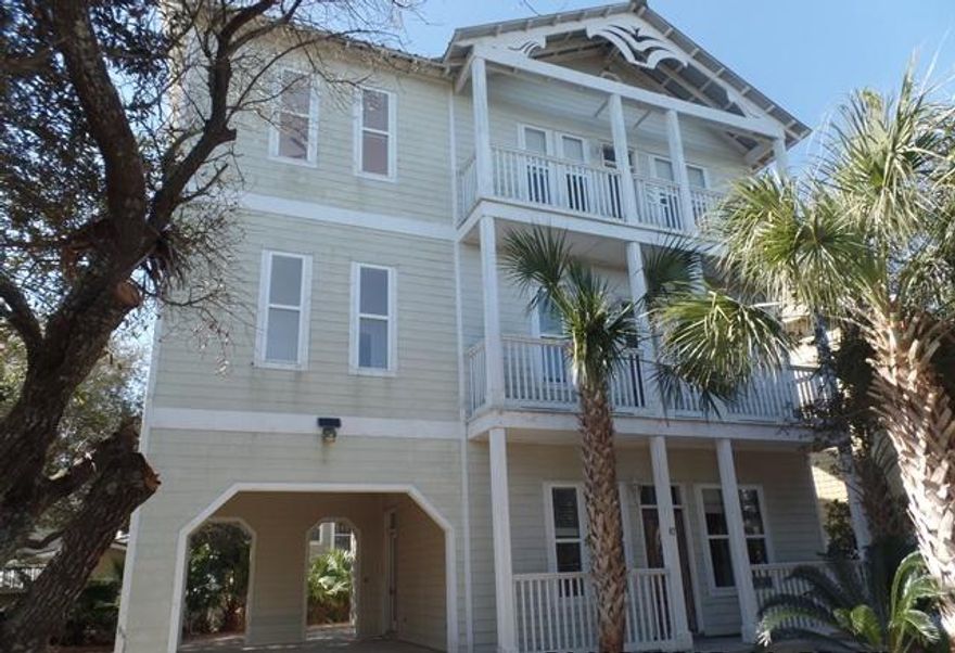REO ~ This 4 Bd / 3.5 Ba beach house offers lots of potential & features awesome views of the Emerald Coast. Hard wood floors are offered through out, each bedroom features its own private balcony & there is beach access just a short block away.