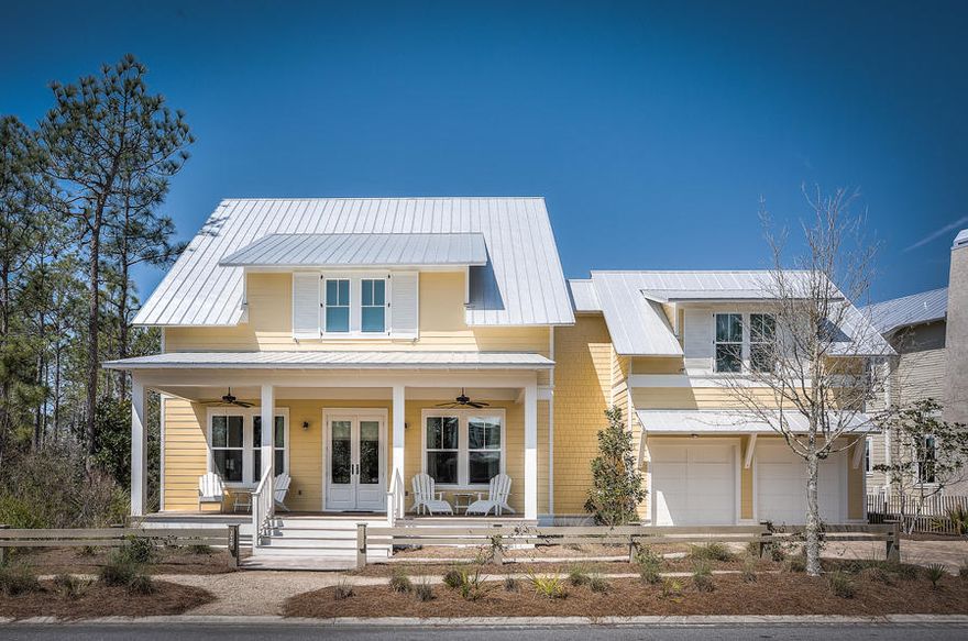 This lovely custom designed and built home is positioned in the Crossings District of WaterColor across from a small park and backs up to a beautifully wooded area. Upon entering you are greeted by detail that has been carefully planned and perfectly executed. The first level offers a spacious open living area that flows flawlessly into the kitchen and dining areasfeaturing Viking appliances and walnut floors, a spacious master bedroom suite complemented by his and her walk-in closets and a back screened porch (ipe) overlooking a wooded preserve. An office, powder room and oversized laundry area finish this level. The second floor is appointed with a large guest suite with private bath, an additional bedroom and bunkroom that share a bath, an exercise room and playroom. Atop the 2 car garage is a large media/theatre room equipped with wet bar and surround sound. This residence also offers an outdoor pavilion equipped with natural gas, water, lighting and a fan to keep you comfortable during the summer. This home is one of the most well thought out plans in WaterColor. Close to everything 30A has to offer: dining, grocery and boutique shopping, bike paths, canoeing and kayaking


