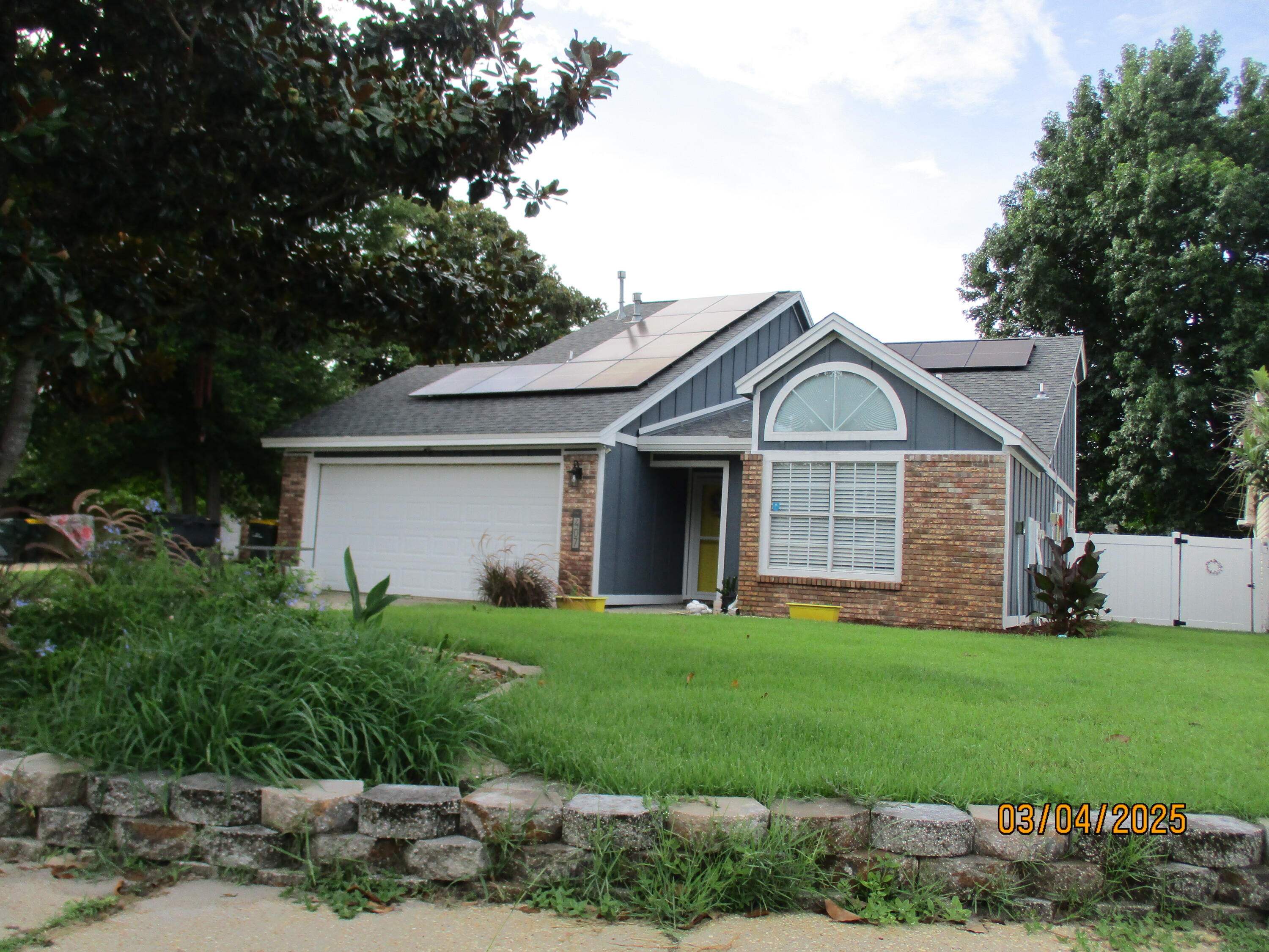 Pristine patio home with beautifully manicured yard for rent in the center of FWB! Updated throughout, hard surface floors, stainless appliances, quartz countertops, washer and dryer included, and rent includes your electric bill! There's a breakfast bar and dining/living area with a fireplace and it leads to a patio overlooking the private back yard. Two car garage No smoking, pets upon owner approval and pet rent. Credit and background check and security deposit required.