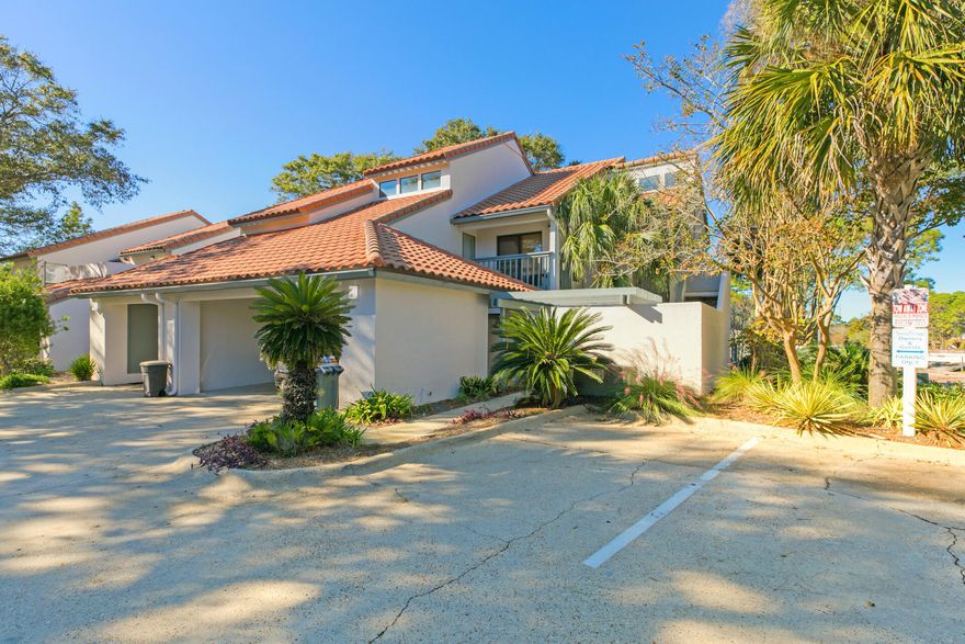 Rare 1st floor, 1 story, corner unit in Tops'l Resort's Tennis Village. Very nicely updated 2 bed/2 bath condo overlooking courts 7 & 8. This unit has not been used as a vacation rental since the remodel and is tastefully decorated as a private 2nd home. Fitness and tennis fans - the Tops'l club & fitness center is a very short walk away!! Tops'l is a 52 acre private resort with 600 ft. of private beach, world class tennis, several community pools, multiple dining options, and an incredible tennis & fitness club complete with 12 rubico clay courts, massage, sauna, steam room, weights, yoga and the areas only racquetball courts. While not currently a vacation rental, this unit would make an excellent short term rental property with revenue projections in the 38-42K range.