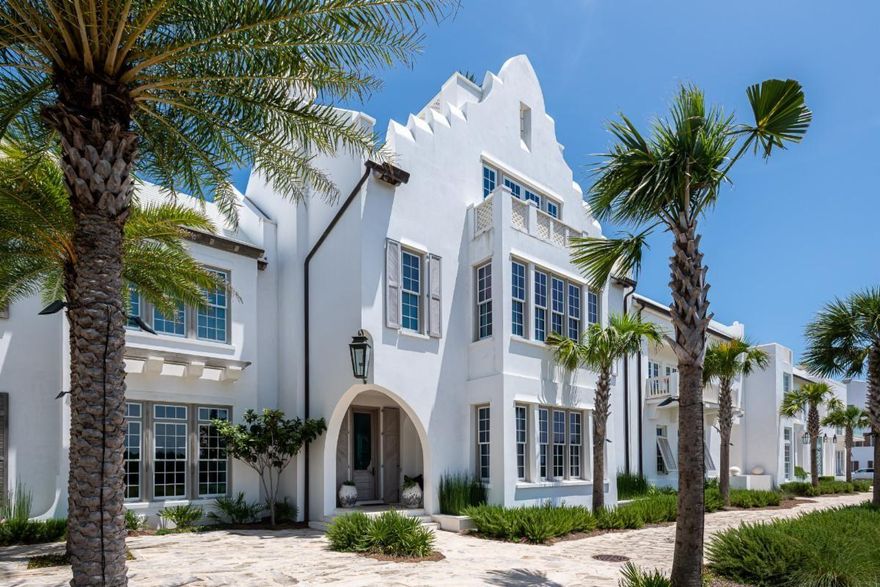 Home located South of 30A with beautiful rooftop views of the Gulf of Mexico. First level has a generous Living/Kitchen/Dining with wall of glass doors that open to a gracious courtyard and summer kitchen and pool.Entered for comp purposes.