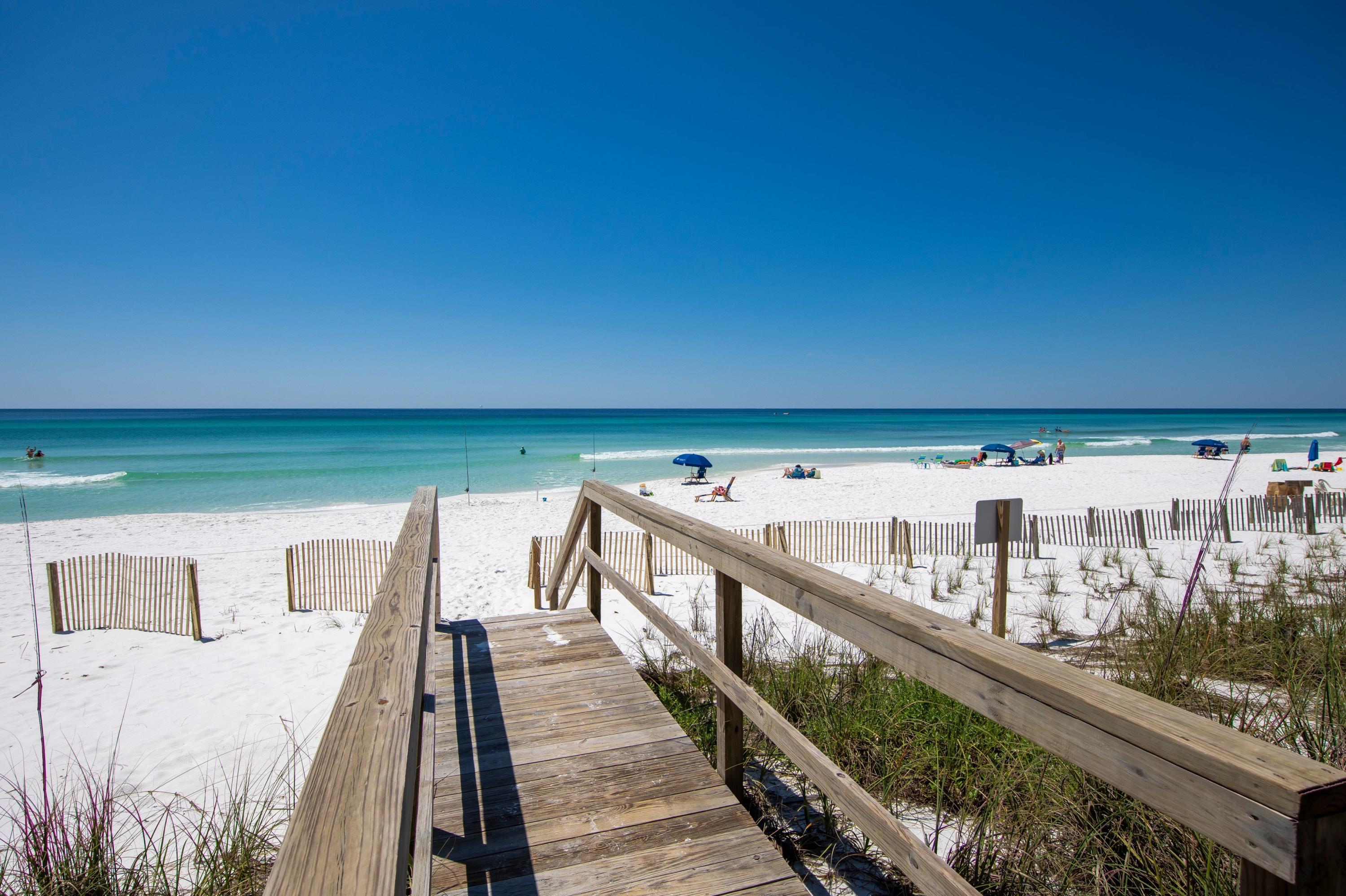Your very own 16 feet of private beach with unobstructed views of the Gulf from the Master Bedroom and Living Room, as well as 3 Gulf Front porches. Stroll the beach to both the Whales Tail or Pompano Joes and other shopping and dining. The perfect combination of gulf front privacy and proximity! Complete with a bunk and game room for the ultimate entertaining space, with its own Gulf side access.