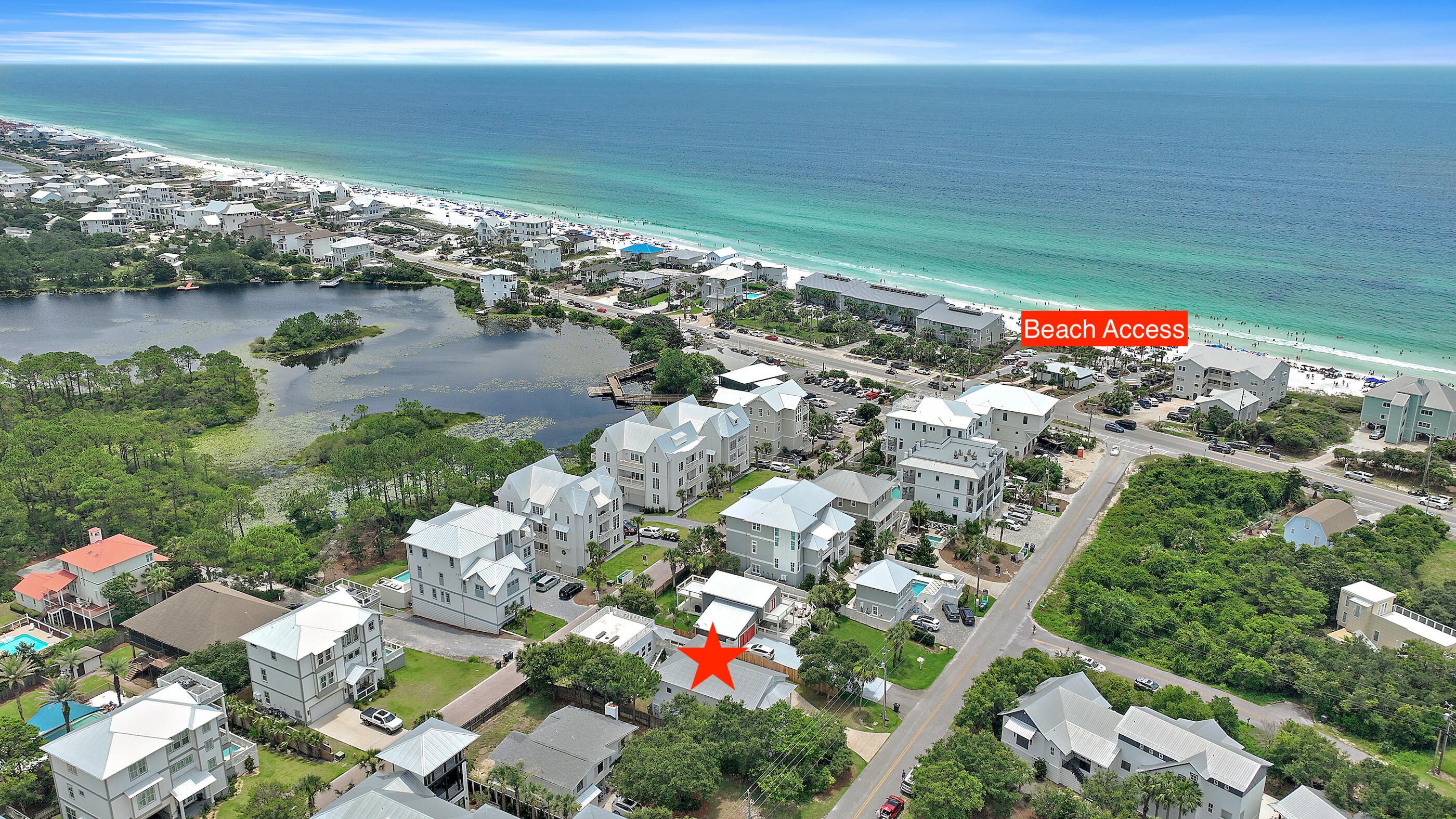 Just steps from the beach, this stunning coastal retreat offers the perfect blend of location, quality, and value--ideally nestled in Beach Highlands, one of the most sought-after communities on the coveted west end of Scenic Highway 30A. Tucked in a prime spot just minutes from the beach, Topsail Hill Preserve, Grand Boulevard, and Sacred Heart Hospital, this home makes it easy to enjoy both the everyday essentials and the laid-back 30A lifestyle.This never-rented primary home showcases superior craftsmanship, highlighted by a concrete first floor, impact-rated windows, and foam insulation for enhanced energy efficiency. Three high-efficiency Carrier HVAC units and a 400-amp electrical panel ensure comfort and performance year-round. Step inside to a spacious open-concept floor plan featuring generously sized rooms, soaring ceilings, and an effortless flow that invites relaxation and entertaining. Gulf views are just the beginning. This home also boasts a flexible lawn room with ample space to install a private pool.
With a two-car garage, additional carport, and plenty of room for RV or boat parking, there's no shortage of space for your coastal lifestyle. The layout also provides easy potential to add two additional bedrooms, increasing both value and functionality.
Whether you're seeking a primary residence, a second home, or a rental investment, 96 Hilltop Drive offers the opportunity to create the beachside haven you've always dreamed of. Buyer should verify information, measurements and dimensions.