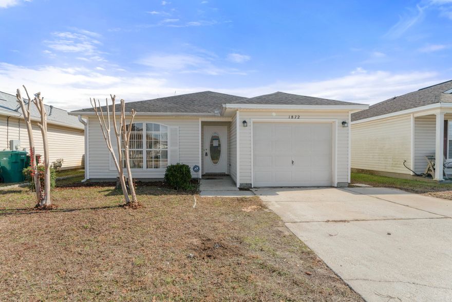 ***Cute and Cozy*** Welcome Home to this three bedroom two bath house that checks all the boxes! It has a one car garage, fenced in back yard and split floor plan. The house is MOVE IN READY with a fresh coat of paint, NEW ROOF, and complete OPEN CONCEPT! There is a DOUBLE VANITY in the master bedroom and lots of closet space. There is an OVERSIZED driveway to easily fit multiple vehicles. Call your favorite agent as this one won't last long.