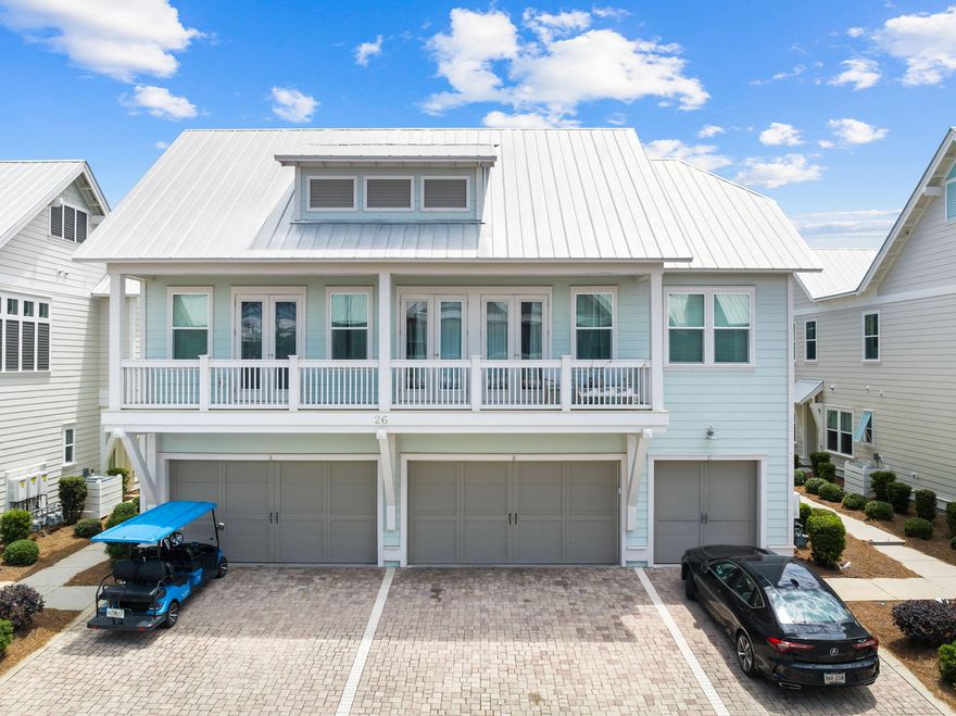 Fully furnished, turn-key, and conveying with a 6 seater golf cart, this Prominence townhome is ideal for the savvy investor or vacation-home owner. Arguably the most well appointed in Prominence, this 3 bedroom 2 1/2 bathroom unit sits on a premium lot that is just a stones throw away from the zero entry community pool, complete with cabanas, gym & grilling area. This owner has spared no expense with upgrades including new flooring, quartz countertops, stainless steel appliances, designer lighting and professionally decorated furnishings. Not only is the community across from The HUB, which offers shopping, dining and an event amphitheater - Prominence is located just minutes away from Rosemary Beach, Alys Beach & Seaside.