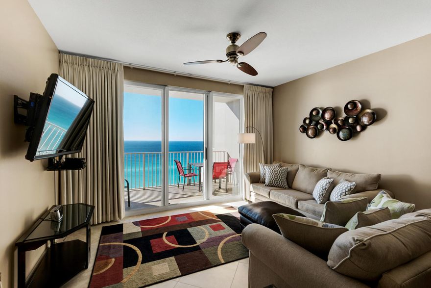 Majestic Sun unit 1105B is 1072 square feet of fabulous. New 20x20 tile throughout this unit, new hot water heater and new living room furniture. It's rental ready. This unit has an established rental history and is currently on a revenue guarantee of $25,000.00 net to the owner.