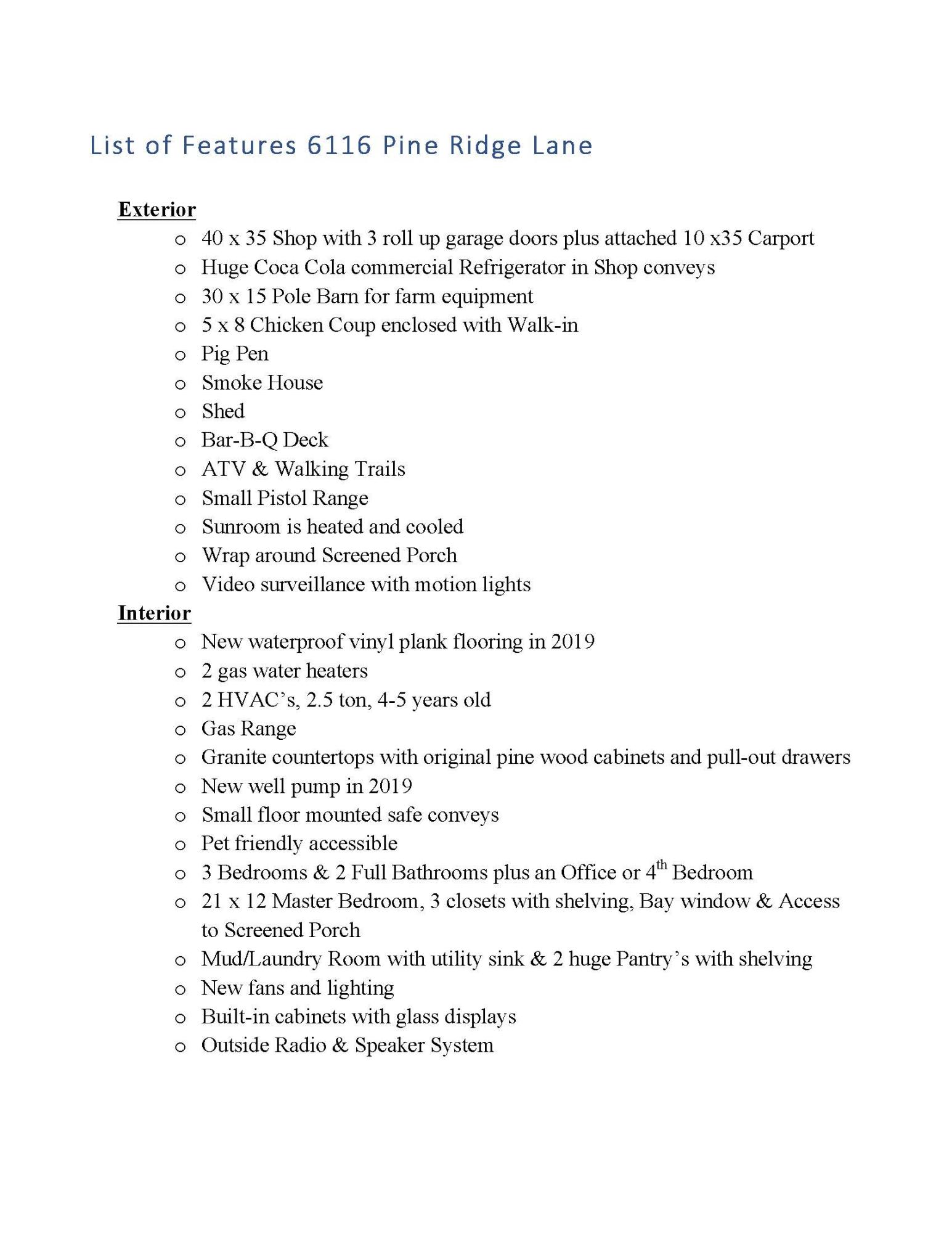 METES & BOUNDS - Residential