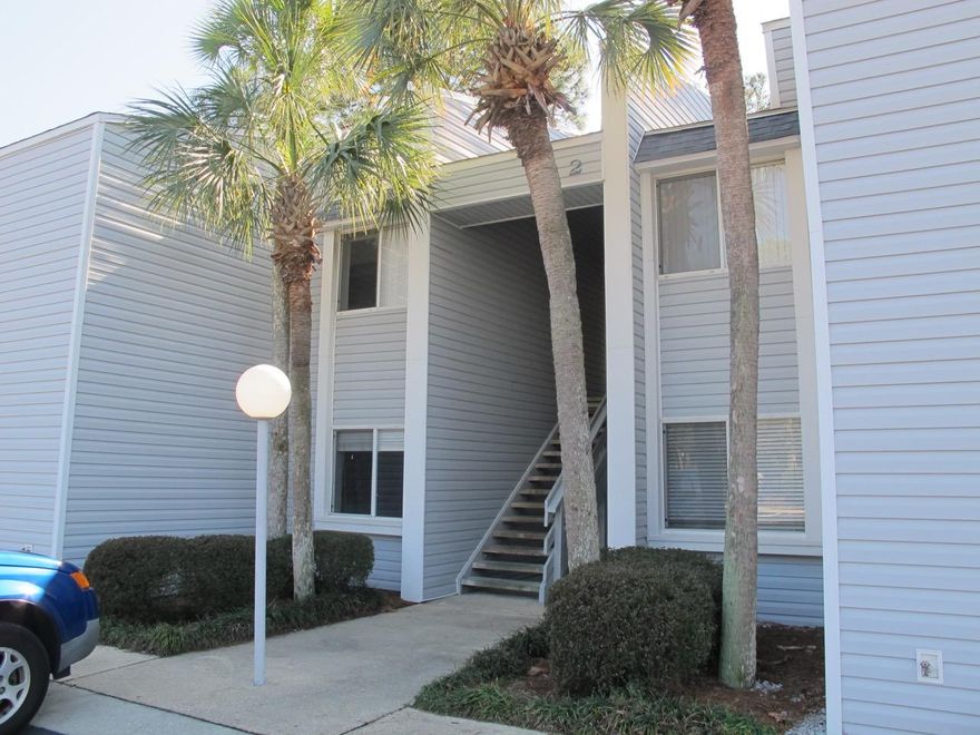 Charming one-bedroom condo with a Bay view, just 3 miles to Eglin AFB and 5 miles to the beach! Nearly new vinyl plank flooring, carpet and appliances make this upgraded unit shine like a new penny, creating an excellent value for both owner-occupants and investors. Finisterra is a very well-maintained gated condo complex, and is approved for VA loans. Extensive waterfront on Choctawhatchee Bay and Lake Clyde offers beautiful sunsets and fishing right off the shoreline. The complex features a pool, sauna, lighted tennis court and clubhouse, as well as onsite laundry facilities. Have a boat? Dock it in the marina right across the street. Includes assigned parking space, and additional guest parking is available, first-come first-served. (continued) Buyers to verify measurements and all other information of importance.