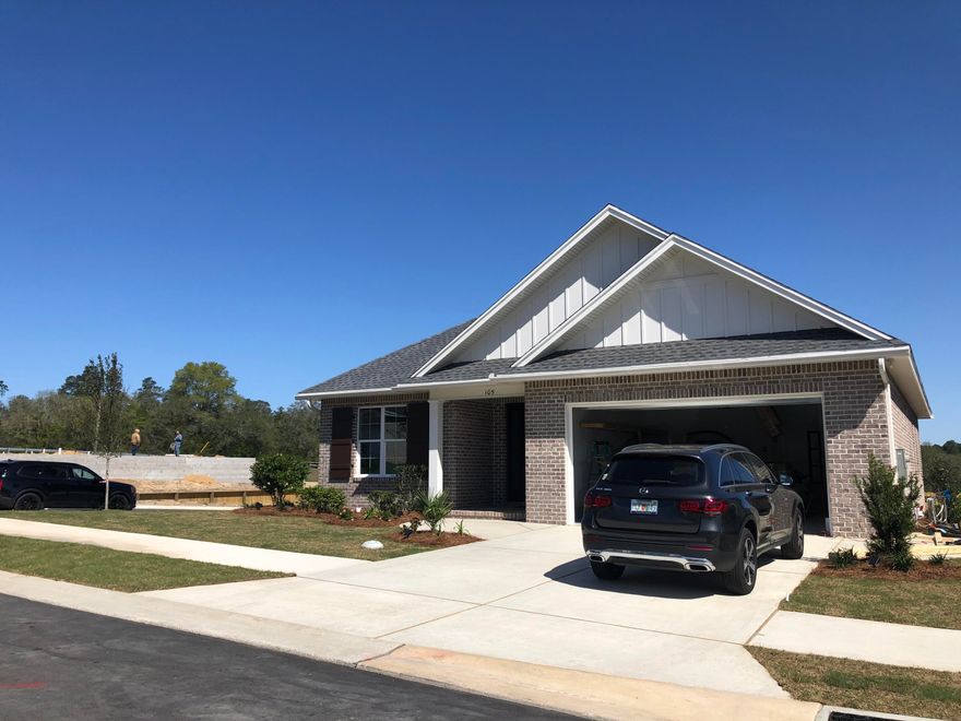 RAIDERS LANDING PH I, NOW AVAILABLE!  MODEL HOME OPEN Mon.-Sat. 11 am - 4pm and Sunday 1-5pm.  Built by a premier builder in our area, just minutes from Eglin AFB, top rated schools and the beaches of Destin. PICTURES of similar home.  Gorgeous interior features include an open concept floor plan, 8' doorways throughout, LVP and tile flooring, granite counter tops, Legacy cabinetry with soft hinges and drawers, stainless steel appliances, tankless gas hot water heater, and much more! Full landscaping and irrigation included, along with screened porch.  4th bedroom is smaller and great for an office/flex space. Pictures are of similar home. More plans and lots available.  Call or text today for more information!  Buyer to verify all deemed important information.