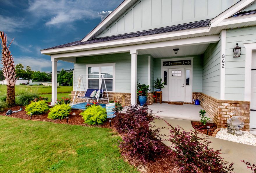 This MOVE IN READY spacious floor plan features 3 bedrooms, 2 baths and a 2 car garage. It is located in the highly desirable neighborhood of Cross Creek Estates and is situated on a LARGE LOT up against the trees creating a perfect blend of indoor and out door living. The kitchen, dining & living area are an open concept making this home great for entertaining. The living room & Master Bedroom features elegant tray ceilings with crown molding. The master bedroom is separate from the guest bedrooms for added privacy and offers a walk-in closet with motion censored lighting and en-suite bathroom with double vanity, deep soaking tub and separate walk-in tiled shower. The kitchen showcases prestine white cabinets and granite counter tops with a hop up bar for additional seating.