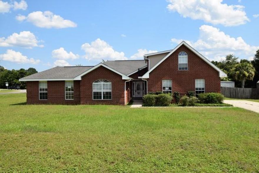 Real Estate Owned REO. Large corner lot and nice open split floor plan. 4 bedroom, 3 full bath over 3200 sq ft with side entry garage. Kitchen has custom oak cabinets, vented kitchen exhaust microwave combo hood, smooth top self-cleaning range, work Island, breakfast bar, breakfast nook, and pantry. Huge spacious great room has electric fireplace with raised hearth & mantel and formal dining room. French doors in great room, dining room, entry hall, and bonus room. ** MOTHER-IN-LAW SUITE** Oversized Master Suite. Master Bath has oversized walk-In closet, garden tub, acrylic block window, double vanity, separate shower. Front wrought iron gate and unique courtyard. Brick mailbox. Call to take a look at 3512 Shirey Ct today.