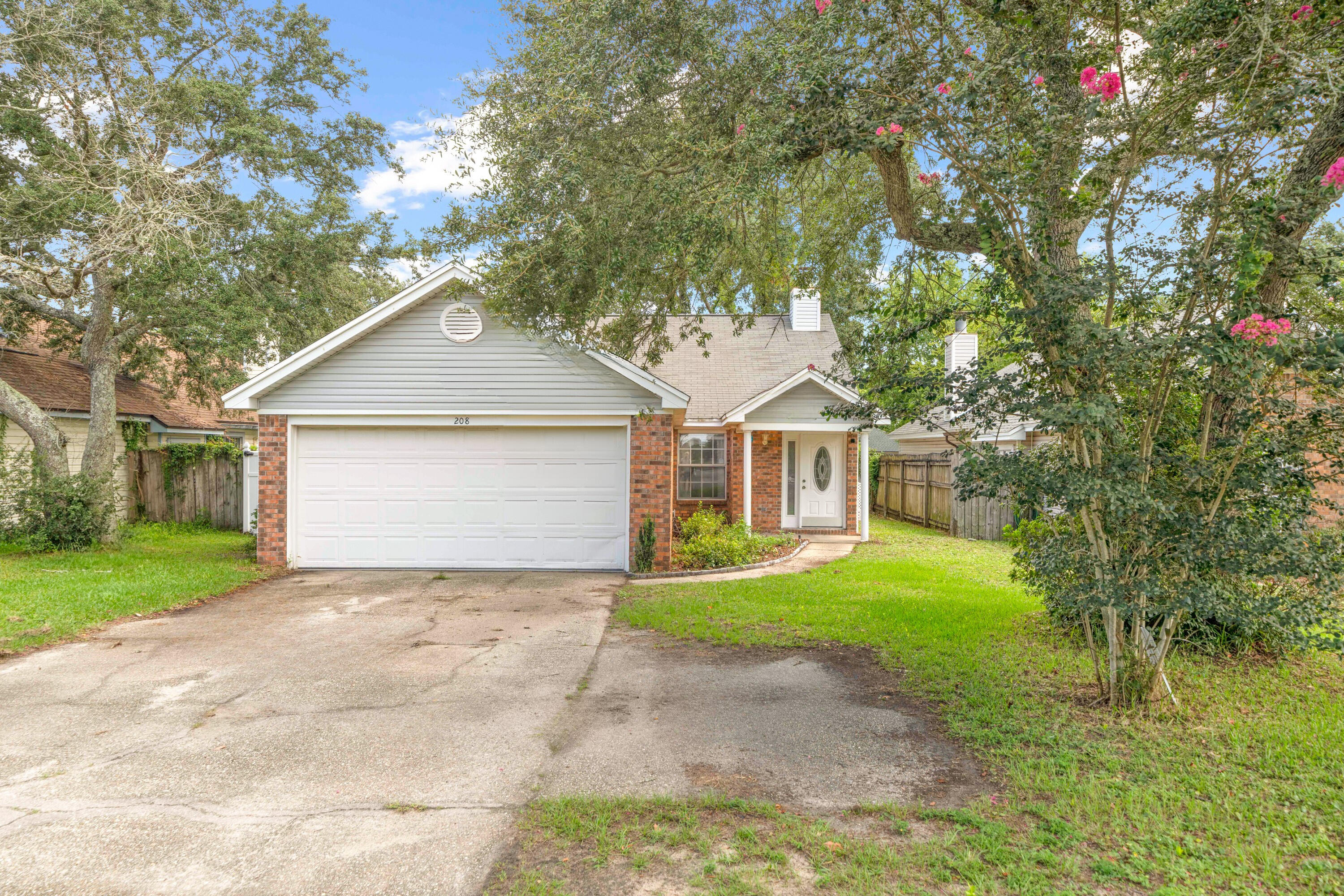Charming home in the Heart of Fort Walton BeachThis single-story brick home offers 1,083 square feet of living space, making it ideal for first-time buyers, military families, or investors looking for a solid rental property near the Emerald Coast. This home sits on a 6,534 sq ft lot with a fully fenced backyard and a shaded patio--perfect for relaxing outdoors or entertaining guests. A two-car garage and extra side parking the open living area is anchored by a cozy fireplace, giving the space warmth and character. The kitchen includes breakfast bar that flows into the dining area--great for casual meals and family time. Each bedroom has ample natural light and storage Enjoy a relaxed coastal lifestyle with the convenience of being close to everything Fort Walton Beach has to offer
