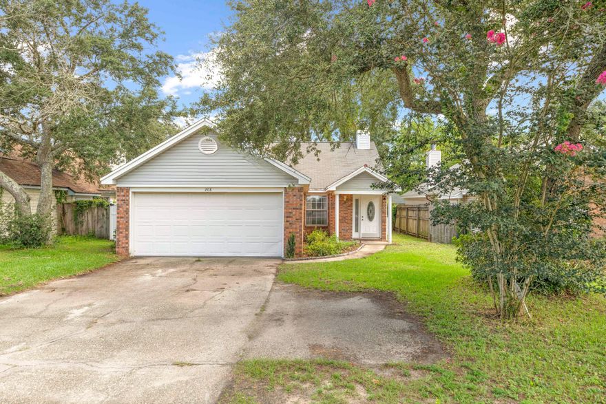Charming home in the Heart of Fort Walton BeachThis single-story brick home offers 1,083 square feet of living space, making it ideal for first-time buyers, military families, or investors looking for a solid rental property near the Emerald Coast. This home sits on a 6,534 sq ft lot with a fully fenced backyard and a shaded patio--perfect for relaxing outdoors or entertaining guests. A two-car garage and extra side parking the open living area is anchored by a cozy fireplace, giving the space warmth and character. The kitchen includes breakfast bar that flows into the dining area--great for casual meals and family time. Each bedroom has ample natural light and storage Enjoy a relaxed coastal lifestyle with the convenience of being close to everything Fort Walton Beach has to offer