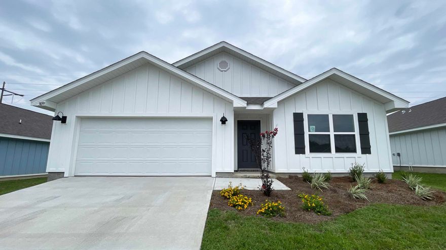 ALMOST COMPLETE & MOVE IN READY! Welcome to Royal Estates! This desirable Cali model, one of our most popular floorplans & a fabulous open design for relaxed living. 4 beds, 2 baths, covered patio, 2 car garage & the 'Smart Home Connect' System has a variety of convenient Smart Hm. Devices. Well-designed kitchen features stainless appliances, gorgeous granite, smooth-top range, built in microwave, quiet dishwasher, corner pantry, island bar, striking wood-look flooring throughout & PLUSH carpet in the bedrooms. Bedroom 1 & adjoining bath has a lg. walk-in closet, + extra storage double granite vanity sinks & lg. shower. Sharp curb appeal with nice clean lines. Easy access to the airport, military base, beaches at Ft. Walton, Destin & minutes from the popular Blackstone Golf Course.