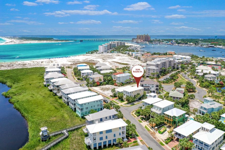 This 3 story charming beach house is located on the tip of Holiday Isle in popular and private Destin Pointe! This home has never been on a rental program! Very close to the beach and just around the corner from the pool. Lots of balconies and porches for enjoying warm summer breezes and Gulf views! Destin Point is a controlled access subdivision with security guard on duty. The absolute perfect vacation home or rental investment! All dimensions should be verified.