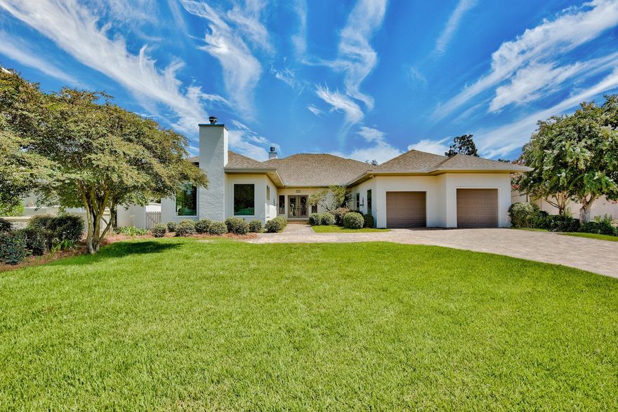 Behind the gates of Bay Point sits an absolutely stunning, RENOVATED, 4 bed/4 1/2 bath home that could be yours!  1st floor features 3 bedrooms and 3.5 bathrooms along with the kitchen, multiple living and dining spaces to fit your needs; as well as an enormous bed and bath on the 2nd floor that could easily be a game room. Each bedroom boasts its own updated bath and both master bedrooms have fabulous walk in closets. 2019 and 2020 updates include a new roof, new flooring, fresh paint inside and out, updated all can lights to LED, all new gutters, new trim in the majority of the home, 1st floor all new impact rated windows and doors, new garage doors, new granite in master bath, new wood blinds and many more!  Cozy up to one of two gas fireplaces with new gas logs.