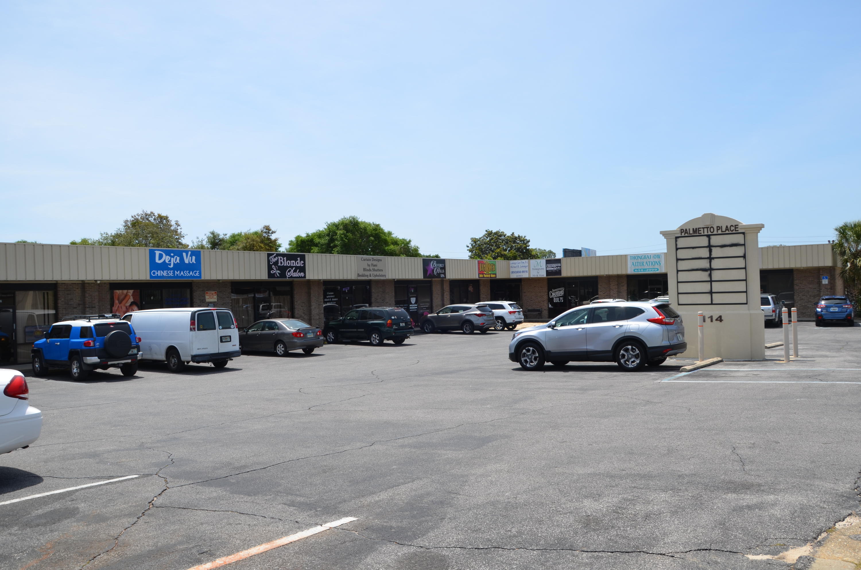 Office or Retail space in a mixed use office park in the Heart of Destin. The complex has good traffic, but the interior location provides a noise buffer and sets the office space apart from the retail spaces. The space consists of a reception area, waiting area, 3 large offices, kitchen, storage room, and bathroom with a shower.