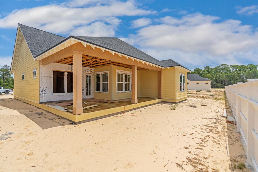 Experience the perfect blend of modern luxury and serene natural surroundings in this new construction home in Powell Landing West in the Watersound Origins community. Anticipated to be complete Oct. '25, the Cyra floor plan on home site PLW 36 by Arkon Group, offers 3 bedrooms, 3.5 bathrooms, a study, and 2,213 square feet of thoughtfully designed living space. Designed for both comfort and style, this home boasts premium engineered wood floors throughout, upgraded tile accents, and an extended kitchen island perfect for entertaining. The chef's kitchen features high-end stainless steel appliances, stacked cabinets to the ceiling with elegant lighting, tile backsplash, and a spacious open layout that seamlessly connects to the living and dining areas. Large slider doors open the living room up to the expansive screened rear porch, where a cozy fireplace creates an inviting outdoor retreat. The primary suite includes a spa-like bathroom and a walk-in closet, while two additional guest bedrooms each have en-suite bathrooms for privacy. A gas lantern on the front porch adds timeless charm, welcoming you home in true Southern style. With 435 sq ft of covered porches, a 2-car garage, and high-end finishes throughout, this home is designed to maximize luxury and livability.

Experience refined coastal living in one of Watersound Origins most sought-after neighborhoods nestled alongside Lake Powell. The Watersound Origins community offers an unparalleled lifestyle in South Walton, exceptional amenities, notoriously friendly and welcoming atmosphere, zero short-term rentals, and close proximity to all that 30A and Inlet Beach has to offer. Enjoy the zero-entry pool, playground, sports courts, and fitness center at the Village Commons, play a round of golf or foot golf at the Origins Golf Course, or take a walk along the many miles of walking and biking trails that wind all throughout the neighborhood! 

The new Watersound Town Center located at the entrance to the community offers several fantastic dining options (casual and formal), medical services, Starbucks, Publix, a Pavilion that hosts events year round, and more!