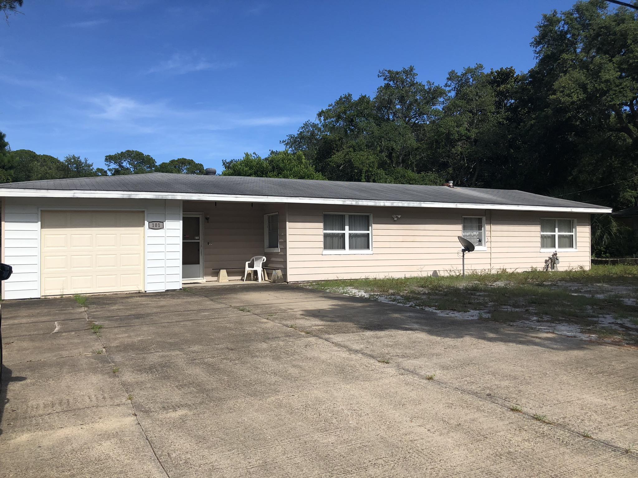 This home is in the highly sought after neighborhood of Elliotts Point in Fort Walton Beach. This home is located in a great school district, and is just a golf cart ride away from Ferry Park, Downtown FWB, and the Publix shopping center. This home is move in ready, has two sheds on the back side of the home, and an oversized 1 car garage, and two living spaces! This home will not last long on the market! Seller is related to the Listing Agent.