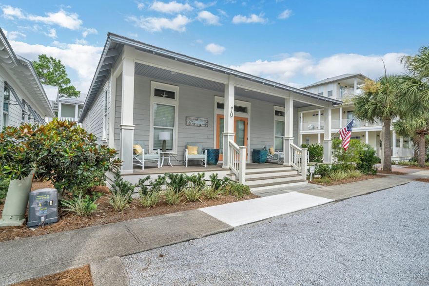 Situated in a prime CORNER location, this home is an idyllic setting for everyday living and entertaining or for a vacation rental/investment property. This home exudes Florida elegance, communicated through beautiful finishes, superb craftsmanship and decadent amenities. Enjoy 3 bedrooms and 3 bathrooms all on ONE level and a TWO car garage, both are RARE finds at the beach! A recently renovated kitchen, new fencing, and upgraded front and back outdoor stairs are a few of the latest updates. Enjoy the resort style amenities of Seacrest Beach including their famous 12,000 sf lagoon pool, easy beach access, plus a seasonal tram to drive you and your beach items straight to the beach. Take advantage of the convenient walking/biking trails hidden throughout the neighborhood for your enjoyment
