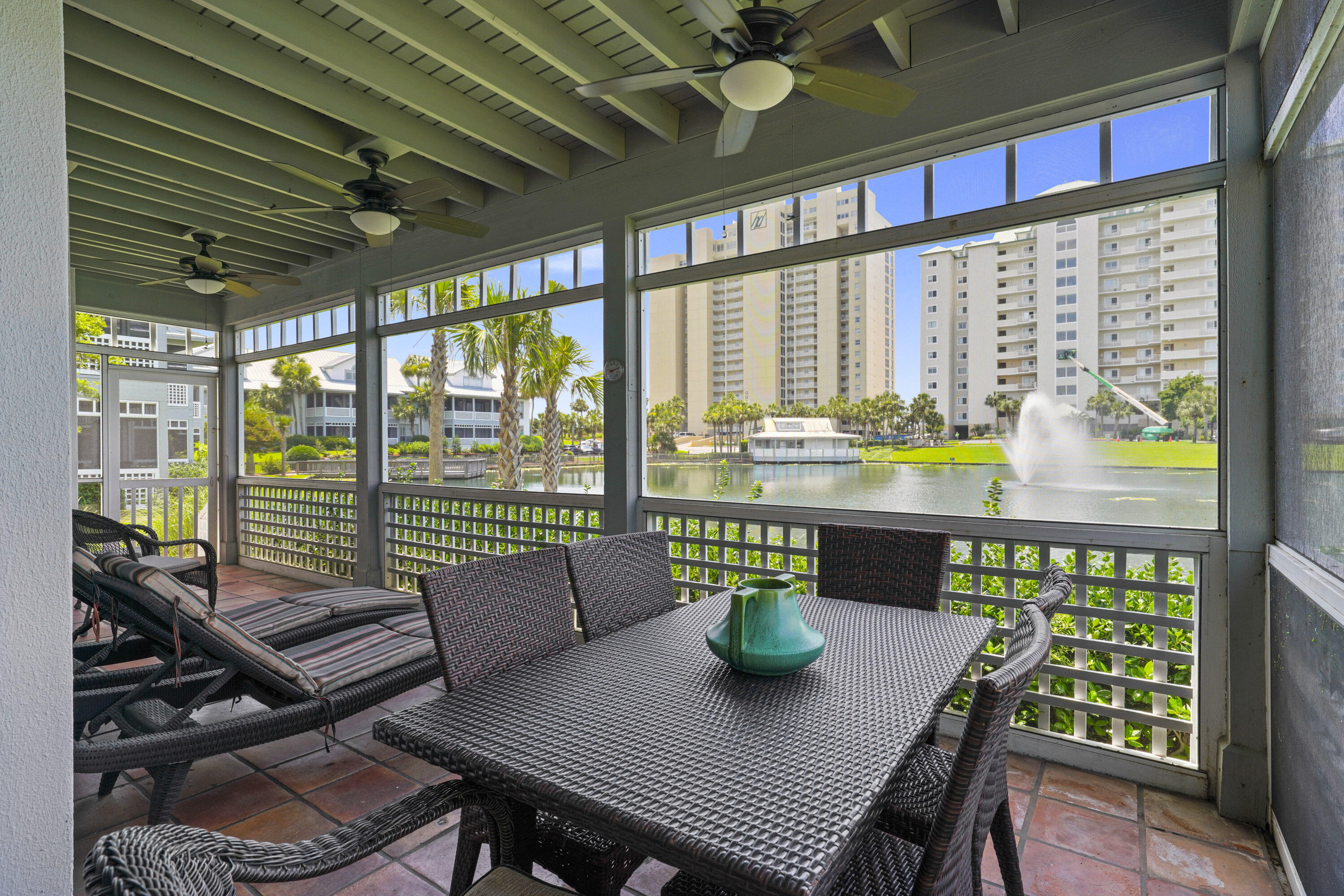 *** EXCEPTIONAL INVESTMENT OPPORTUNITY *** HIDDEN DUNES BEACH VILLAS *** ON THE LAKE *** DISCOVER A RARE GEM IN THE HEART OF HIDDEN DUNES BEACH AND TENNIS RESORT -- A GATED COMMUNITY. SPACIOUS 3-BEDROOM, 3-BATH BEACH VILLA ON THE LAKE WITH STUNNING VIEWS FROM SUNRISE TO SUNSET. JUST A 3-MINUTE WALK TO THE PRIVATE BEACH, THIS VILLA OFFERS UNPARALLELED ACCESS AND CONVENIENCE. WHETHER YOU'RE AN INVESTOR, A FLIPPER, OR SOMEONE LOOKING TO CREATE YOUR OWN PERSONAL OASIS, THIS VILLA PRESENTS AN INCREDIBLE OPPORTUNITY. KEY FEATURES AMAZING LOCATION: NESTLED IN A GATED COMMUNITY, THIS VILLA BOASTS MAGNIFICENT VIEWS OF THE LAKE, FOUNTAIN, AND SUNSETS FROM THE WRAP-AROUND SCREENED PORCH, LIVING ROOM, AND MASTER BEDROOM. ONLY A FEW STEPS AWAY FROM