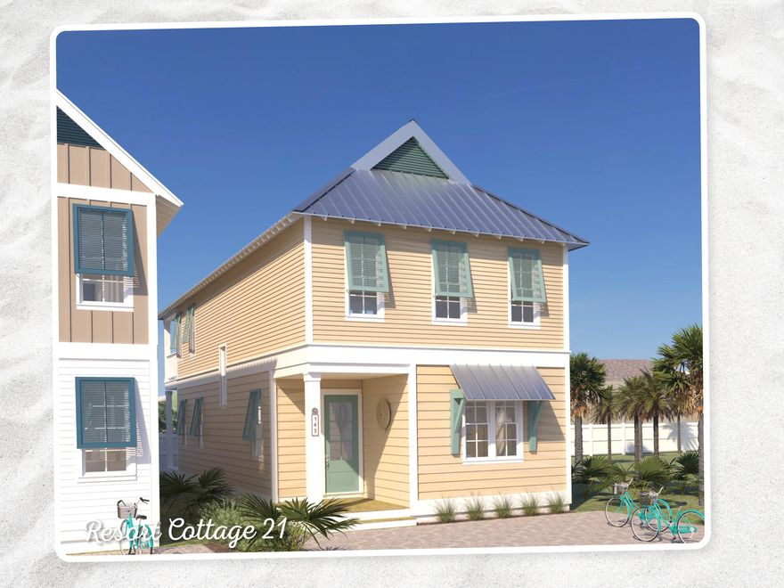 Don't miss your opportunity to enjoy everything the Margaritaville lifestyle has to offer!  This home is new construction with 5 bedrooms and 4 1/2 baths.  Located in the exciting new Margaritaville Beach Cottage Resort, homeowners and their rental guest will have a hard time deciding what to do first; you can relax in the huge resort pool, take a trip around the 425 ft long lazy river, ride down one of two waterslides, soak in the sun on the 580 feet of dedicated beach, play pickleball, have a margarita and cheeseburger brought to you poolside, games on the lawn, outdoor movies and much, much more.  This Breeze two story floorplan features 2,130 sf of heated/cooled space perfectly designed to fit your every need.