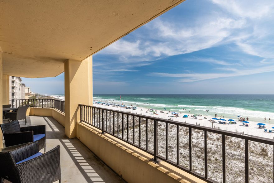 Welcome to the ultimate beachside dream condo! This 3 bedroom corner unit condo is a true gem, boasting breathtaking 4th floor Gulf views that will leave you feeling like you're living in a postcard. Step inside and you'll be greeted by a spacious and airy living area that's perfect for entertaining or just kicking back and relaxing. The natural light floods in from every angle, highlighting the stunning panoramic views of the Gulf that stretch out before you. With enough room to comfortably house a small army, this condo is perfect for families or anyone who loves to have friends over. The bedrooms are generously sized and offer plenty of storage space for all your beach gear. And speaking of the beach, you'll have direct access to one of the most beautiful stretches of sand in the world.