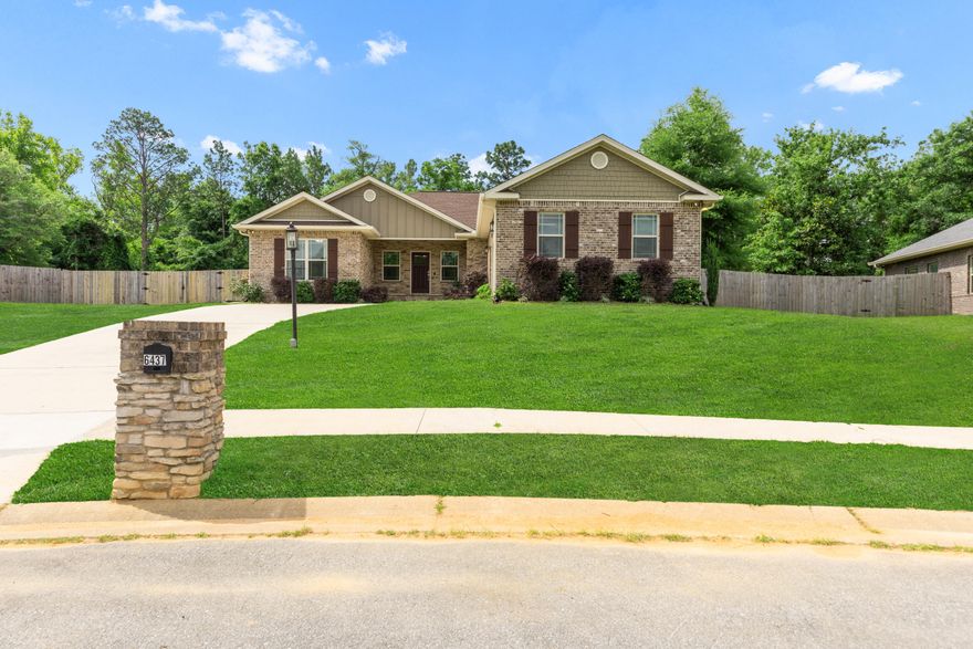 Gorgeous Craftsman Home in Lake Arthur Estates! This beautiful all brick 4 bed 2 bath home is located on a peaceful cul-de-sac and a generous 0.41 acre lot. This home offers impressive curb appeal with its warm color palette, side entry garage layout, and covered front porch perfect for those rocking chairs. As you enter this open concept home, you are greeted by the spacious living room with custom crown molding, ceiling fans, recessed lighting, and French doors that lead you to the back yard and out door entertainment spaces. The kitchen with large granite breakfast bar connects with the living and and dining room, perfect for entertaining. The spacious kitchen offers granite counter tops, farmhouse sink, stainless steel appliances, and white shaker style cabinets. The kitchen and large dining room have newly upgraded light fixtures and custom crown molding. You will fall in love with the massive walk-in pantry, perfect for all of your food storage and kitchen appliances. Across from the pantry, you will find the oversized laundry room with plenty of room for not only the washer and dryer, but also a mud bench, deep freezer and/or refrigerator. On the left side of the home you will find the master bedroom that will easily accommodate a king bed and furniture and the equally impressive master bathroom complete with tiled shower with glass door, soaker tub, granite double vanity, water closet, linen closet and his and hers separate walk-in closets. Located next to the master bedroom is bedroom 2 which can also serve as the perfect home office space. Bedrooms 3 & 4 are located on the right side of the home with the second full bathroom between them. The home is equipped with LVP flooring throughout the main areas of the home, carpet in the bedrooms, ceiling fans throughout, Cat 5 cable, Pex plumbing manifold, and gutters around the exterior of the home. The HUGE backyard offers a covered porch, open patio, paver patio, and back up to nature for the ultimate feel of privacy. The 2 car side entry garage has plenty of room for both parking and storage. The attic has a pull down stairs with room for additional storage. Don't miss your opportunity to own this nearly new and well loved home. Schedule your showing and make it yours today!

