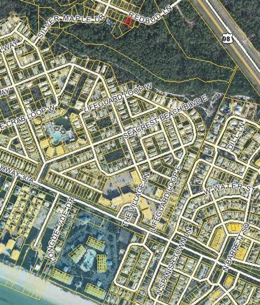 Value Priced Short Sale lot in the gated upscale Treetop Subdivision. This development is connected to Seacrest Beach and has access to all Seacrest amenities, including the 12,000 square foot lagoon pool. Treetop also has a private pool. This lot backs to a large common area/greenspace. No build out time. Bike to Alys Beach, Rosemary Beach, and all that 30-A has to offer. Located near the elegant pool area.
