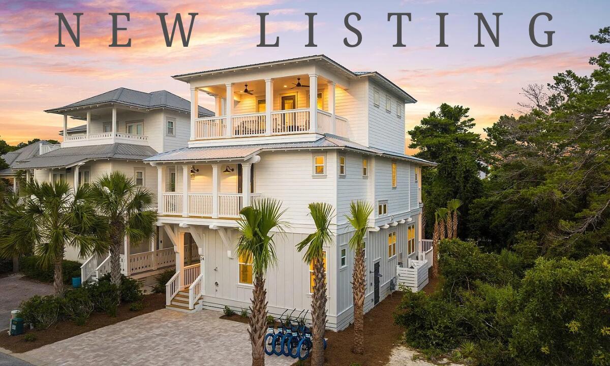 Private Heated Pool, Strong Rental History & Fully-Furnished! This stunning residence was completed in 2024 in one of Seacrest Beach's best locations near the resort-style community pool. This home has been carefully curated to provide an extraordinary experience at the beach. This luxe getaway can be a top-producing investment property as well as a coastal escape for you and your family. With rental projections at $183K and cash on cash return projections at 5% annually, this is one of the best investment properties on the market. This property presents a great floor plan with an expansive first level, first level primary suite, covered back porch, huge pool deck, ensuite bedrooms and top floor media room. The heart of this home is located on the first level with your kitchen, dining and living spaces overlooking the pool. The chef's kitchen has been outfitted with high-end appliances and a large island which has seating for four. The dining area seats eight or dine alfresco by the pool with a table for six. The first floor primary suite is delightful with its luxe furnishings and dreamy ensuite bathroom. On the second level, you are greeted by the main primary suite equipped with a private balcony overlooking the pool. Additionally, this floor includes two guest bedrooms with a king in the first and built-in bunk beds in the second. The top floor has another primary suite along with a media room and oversized balcony. The home is offered fully-furnished and rental-ready. Make this newly-completed residence yours today!