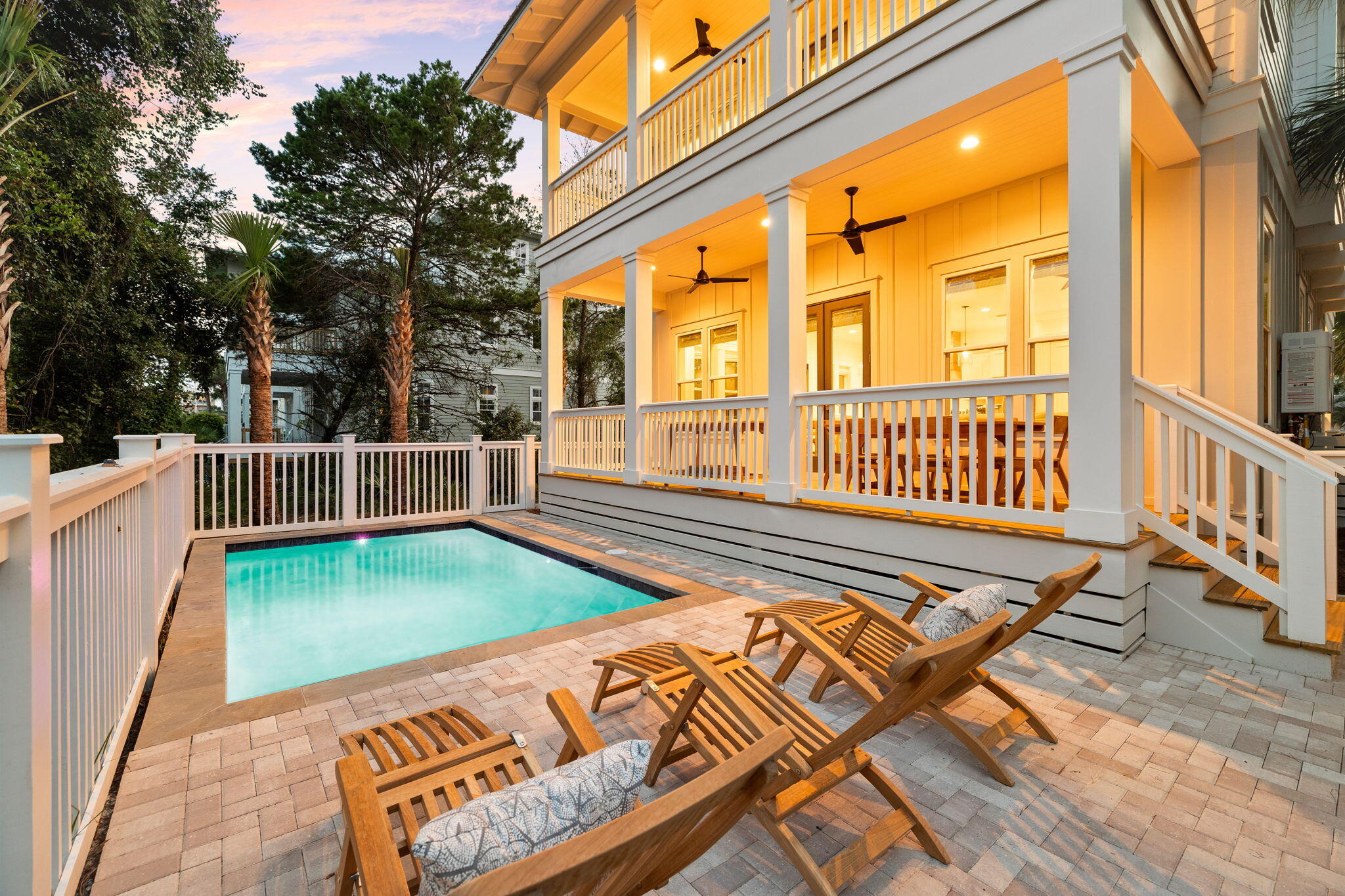 This stunning 30A dream home has been crafted to host an extraordinary experience at the beach. Conveying fully-furnished, this exceptional getaway can be a lucrative investment property with gross rental projections at $183K and cash on cash return projections at 5% annually. Located in the heart of Seacrest Beach, this property presents a wonderful floor plan with five bedrooms, a covered back porch and a heated private pool. This beautifully designed home flaunts an expansive first level which looks directly out to the pool and sundeck. The chef's kitchen has been outfitted with high-end appliances and a large island which has seating for four. The dining area seats eight or dine alfresco by the pool with a table for six. The first floor primary suite is delightful with its luxe furnishings and dreamy ensuite bathroom. On the second level, you are greeted by the main primary suite equipped with a private balcony overlooking the pool. Additionally, this floor includes two guest bedrooms with a king in the first and built-in bunk beds in the second. The top floor has another primary suite along with a media room and oversized balcony. The home is offered fully-furnished and rental-ready. Inquire to receive rental income information and estimated expenses for this Seacrest Beach dream escape!