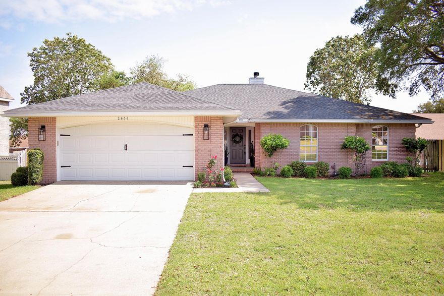 Welcome to your dream home in the highly sought-after Lake Lorraine neighborhood of Shalimar! This stunning 2,326 sq.ft., 4 bed and 2.5 bath is a short 1 mile walk to Meigs Park boat ramp, the perfect spot to swim or fish. Perfectly situated on a quiet cul-de-sac with a privacy fence, new roof in 2022, paved back patio & new front lawn 2025. Step inside to an inviting open layout with vaulted ceiling & skylights filling the home with natural light. Master suite features a tray ceiling, renovated bath and walk in closet. Home includes LVP flooring in common areas, new carpet in bedrooms, new water heater 2024, new A/C 2020, and fully renovated primary bathroom 2022.Schedule a showing today! Feature sheet in photos. Close proximity to local restaurants, schools, shopping, & military bases. 