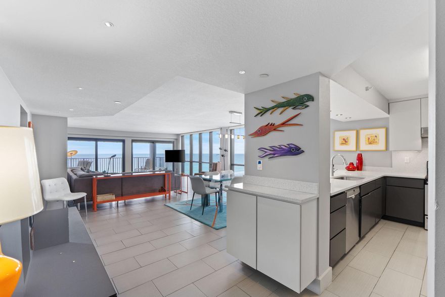 $54,000 PRICE REDUCTION!!!Wake up every day to panoramic views of the sparkling Gulf in this stunning 3-bedroom, 3-bathroom luxury condo in the highly sought-after Emerald Towers. With 1,701 sq ft of thoughtfully designed living space and a 2016 full renovation, this residence offers an unparalleled blend of elegance, comfort, and breathtaking beauty.The open-concept floor plan invites you to soak in the turquoise water views from the kitchen, dining, and living areas. Step out to the expansive covered balcony, accessible from both the living room and the primary suite, and enjoy front-row seats to spectacular sunsets over the Gulf. *Interior Features:
Well laid out kitchen with stainless steel appliances, quartz countertops, custom tile backsplash, wine cooler, and ice maker
Remote-controlled shades in the dining room, living area, and primary suite
Stacked Samsung washer & dryer in the hallway closet
Primary suite with sweeping Gulf views, balcony access, and a spa-like ensuite featuring a glass-enclosed tiled shower, double vanities, and ample storage
Rear guest suite with a private bath and tiled glass shower
Third guest bedroom centrally located with easy access to a full bath
Large hallway storage closet for added convenience

*Emerald Towers Exclusive Amenities:
200 feet of private deeded beach frontage
Seasonally heated Gulf-front pool
Gated community with seasonal on-site security
Fitness center, sauna, and steam shower
Outdoor BBQ grills, tennis and pickleball courts
Recent full-building restoration including concrete repairs, resurfaced balconies, updated walkways, new hand railings, and fresh paint - all special assessments have been paid
Located in one of Destin's most coveted beachfront communities, Emerald Towers offers close proximity to top-tier shopping, dining, golf, and entertainment, all while being just steps from the sand.

Note: Items that do not convey are detailed in the documents section.